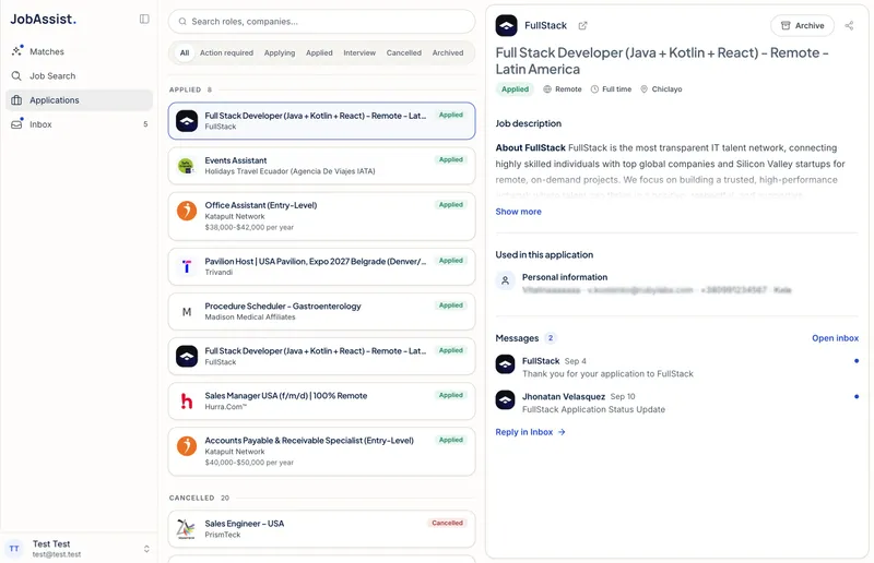 Application tracking